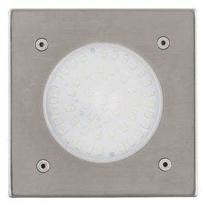 Eglo lamedo - buitenverlichting - grondinbouwlamp - 1 lichts - led - rvs - wit