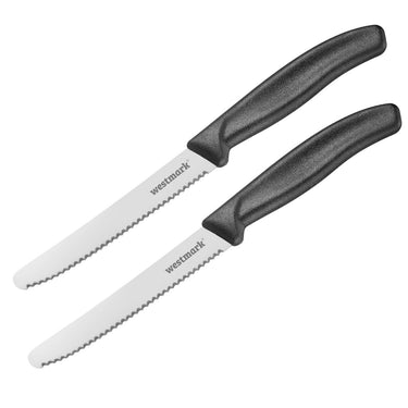 Westmark daily-slice ontbijtmessen – 2 praktische messen, dubbel gekartelde snede, ideaal voor brood, broodjes tomaten, vaatwasserbestendig – roestvrij staal, 13482270