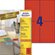 Avery etiketten 400 stuks rood