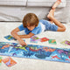 Hape dinosaurus puzzel 210 stukjes - glow in the dark vloerpuzzel met dinosaurus feitenkaarten, 6+