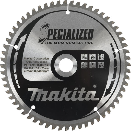 Makita afkortzaagblad voor aluminium | specialized | ø 165mm asgat 20mm 60t - b-56568