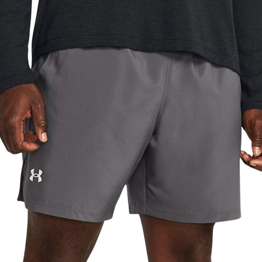 Under armour ua launch 7'' shorts heren sportbroek - grijs - wit xxl