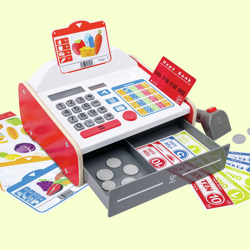 Afbeelding laden in galerijviewer, Hape interactieve kassa met licht en geluid
