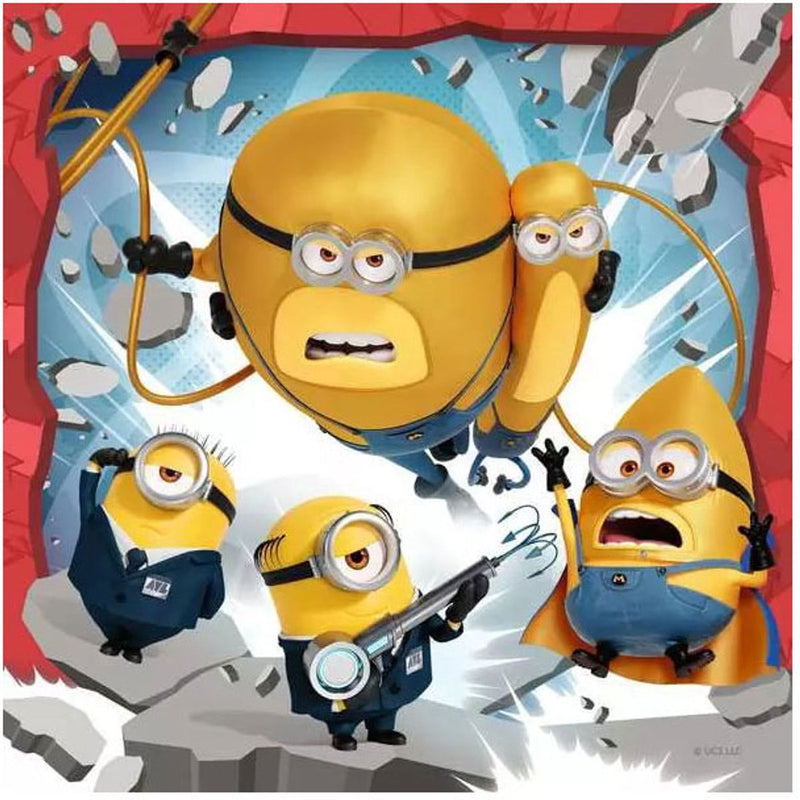 Afbeelding laden in galerijviewer, Ravensburger puzzel despicable me 4 - drie puzzels - 49 stukjes - kinderpuzzel
