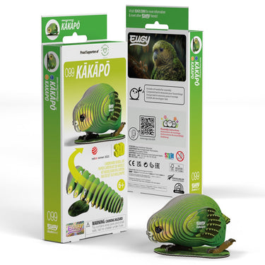 Eugy 3d puzzel - kakapo - vogels - duurzaam - verzamel ze allemaal - 6 jaar