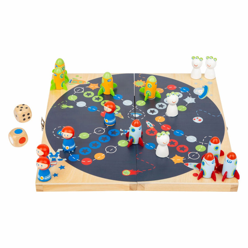 Afbeelding laden in galerijviewer, Small foot - houten ludospel ruimtevaart
