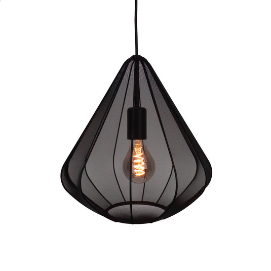 Eglo dolwen hanglamp - e27 - ø 33,5 cm - zwart - textiel