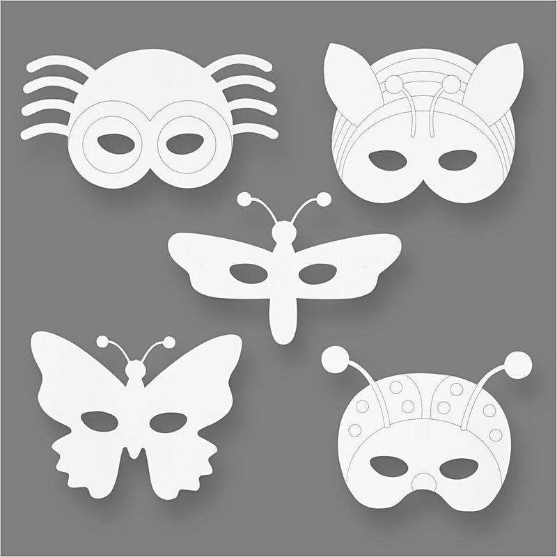 Afbeelding laden in galerijviewer, Creotime insectenmaskers karton, 16st.
