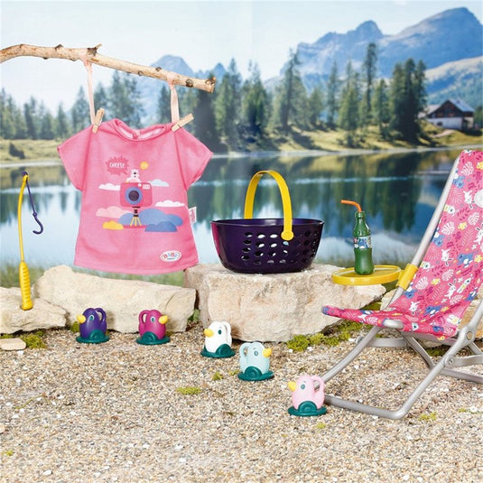 Baby born weekend vissen outfit en accessoires - poppenkleding en poppenmeubel
