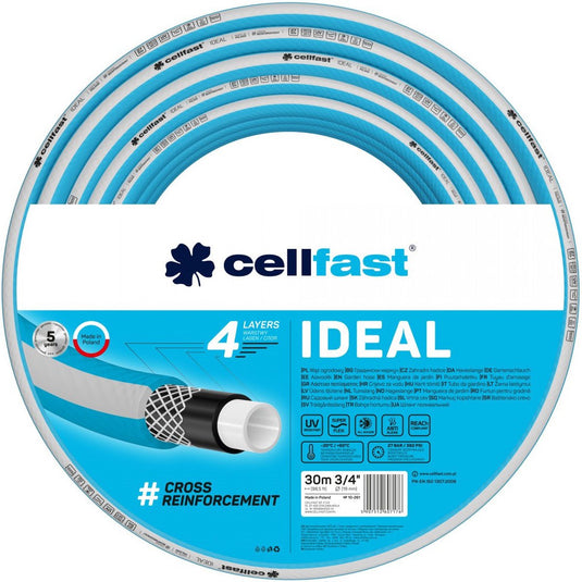 Cellfast - ideal -tuinslang 3 4 30m - 4-laags - uv bestendig