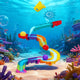 Playgro -splash and slide- waterval glijbaan - badspeelgoed - peuter speelgoed - baby badspeelgoed - speelgoed baby - speelgoed 1 jaar -badspeeltje - water knikkerbaan -waterspeelgoed baby - waterspeelgoed peuters - inclusief 3 balletjes