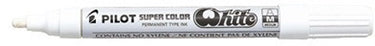 4230 12 x viltstift pilot super * lakmarker rond 2mm * wit * sc-w-m
