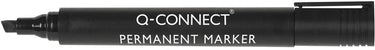 Q-connect permanente marker, 1,2 5 mm, schuine punt, zwart 10 stuks