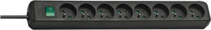 Brennenstuhl eco-line stekkerdoos met schakelaar 8-voudig zwart 3m h05vv-f 3g1,5 *fr*