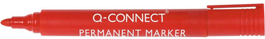 Q-connect permanente marker, 2-3 mm, ronde punt, rood 10 stuks