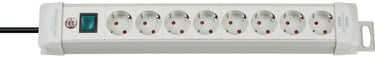 Brennenstuhl premium-line stekkerdoos 8-voudig lichtgrijs 3m h05vv-f 3g1,5