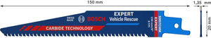 Bosch expert vehicle rescue s 957 chm reciprozaagblad - 260890037...