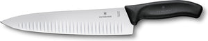 Victorinox swiss classic koksmes - 25cm - kuiltjes - fibrox - zwart