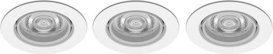 Philips led philips impala inbouwspot - 3-lichts - wit - rond