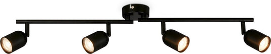 Briloner - opbouwspot - plafondlamp draaibaar - gu10 fitting - - 70,5 x 8 x 11 cm - zwart