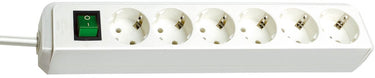 Brennenstuhl eco-line met schakelaar 6-voudig wit 3 m h05vv-f 3g1,5