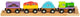 Bigjigs houten monster-trein, 4dlg.