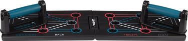 Avento push-up bord - opdruksteunen - opvouwbaar - zwart - 64 x 20 x 2 cm