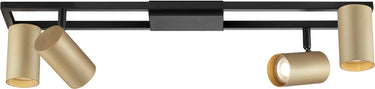 Brilliant salor - plafondlamp - gu10 4x5w - 350lm - 3000k - dimbaar - zwart goud