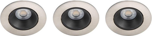 Philips led philips abrosa inbouwspot - 3-lichts - nikkel