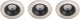 Philips led philips abrosa inbouwspot - 3-lichts - nikkel