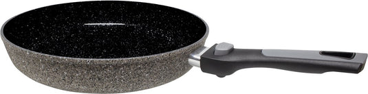Eurotrail koekenpan stone ø 24 cm - koekenpan - gezond koken - afneembare handgreep - keramische antiaanbaklaag - ruimtebesparend