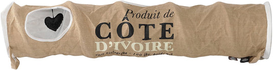 D d home home collection cote d'ivoire jute kattentunnel - 120 x 25 x 25 cm