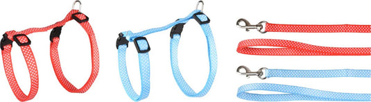 Flamingo kattenharnas + lijn grote kat aiwa - kattentuigje - assorti 25-40cm 10mm