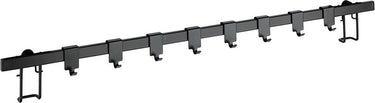Wenko keukenrail gala 60cm mat zwart staal met 8 ophanghaken - wandrek voor keukenspullen en keukengerei