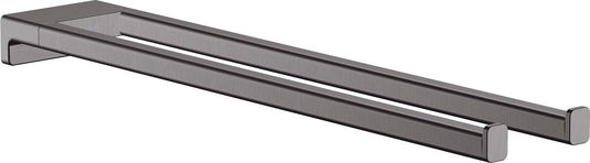 Hansgrohe addstoris q handdoekhouder 2-lids - geborsteld zwart chroom (antraciet)