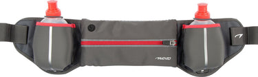 Avento hardloopriem met 2 drinkflessen - addy - grijs fluorroze