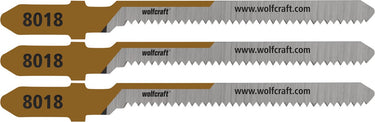 Wolfcraft - 3 decoupeerzaagbladen voor triplex - 20mm - hcs met t-schacht - 8018000