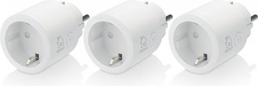 Deltaco smart home 3x slimme draadloze stekker - wifi - 10a - 2400w - timer - wit