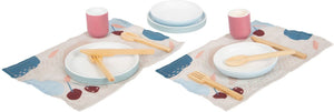 Small foot - houten bestekset met placemats, 18dlg.