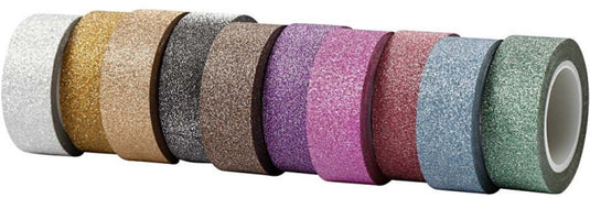 Creativ company glitter tape kleur,10st.