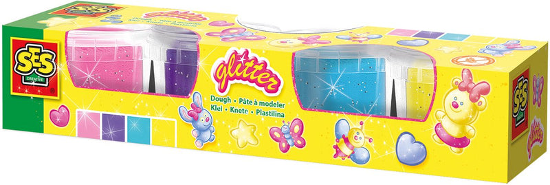 Afbeelding laden in galerijviewer, Ses klei glitter 4x 90 gram
