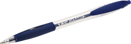 Paper mate bic atlantis balpen - intrekbaar - blauw - 12 stuks