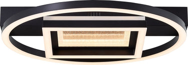 Brilliant queens - plafondlamp - led 30w - 3000k - zwart