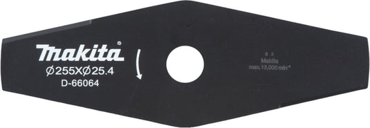 Makita 2-tands grassnijmes staal twee tanden voor zeisen en bosmaaiers 255 x 25.4 mm ( d-66064 )