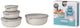 Mepal - multikom cirqula vershouddoos set - 350 + 750 + 1250 + 2250 ml - rond - nordic white