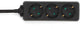 Nedis stekkerdoos - randaarde stekker type f (cee 7 7) - 3-wegs - 1.50 m - 3680 w - 16 a - zwart