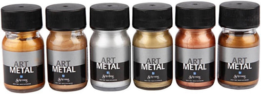 Creativ company es art metal verf - verf - set met 6 metallic kleuren