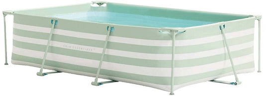 Swim essentials - frame pool - 260 cm - groen wit - gestreept - opzetzwembad