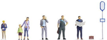 Noch 36246 n bij de bushalte figuren kant-en-klaar model