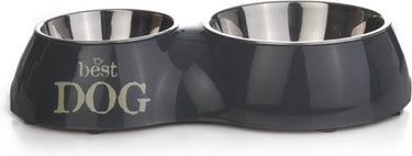 Beeztees best dog - dinerset hond - grijs - 31x17,5x6 cm